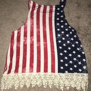 American flag crop top